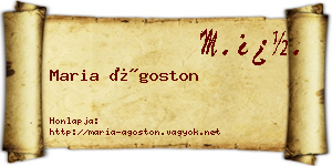 Maria Ágoston névjegykártya